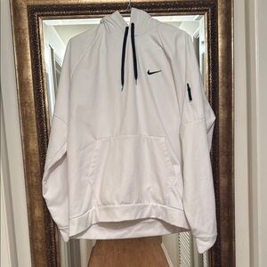 Nike White Hoodie with Black Logo